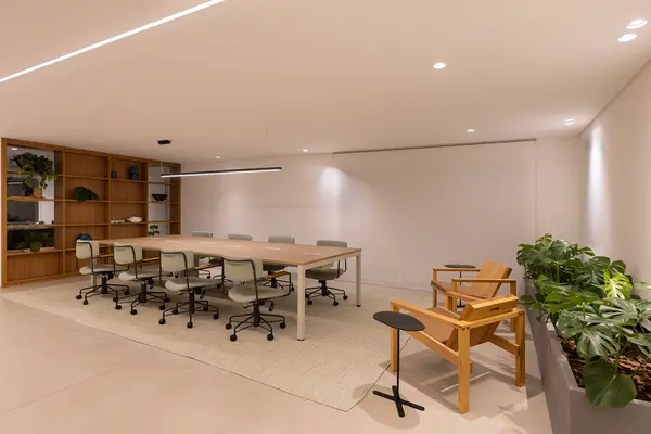 Coworking e sala de reuniões do Hall Design